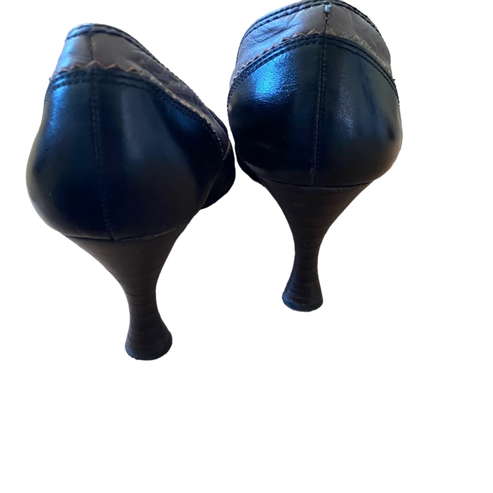 Bobbi Blu Donna Mary Jane Black & Pewter Leather Size 10 EUC - Picture 6 of 9